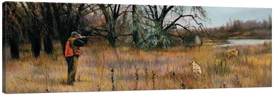 Flushed Pheasant Hunting Canvas Art Print - Lakehouse Décor