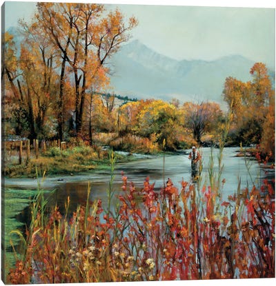 Golden Opportunity Canvas Art Print - River, Creek & Stream Art
