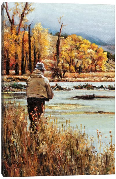 Golden Pond Canvas Art Print - Fishing Art