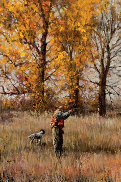 Hunting With Spaniels by Shirley Cleary canvas print