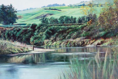 Nice Water Big Fish by Shirley Cleary multi panel art