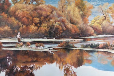 Reflections On A Fall Day by Shirley Cleary canvas print