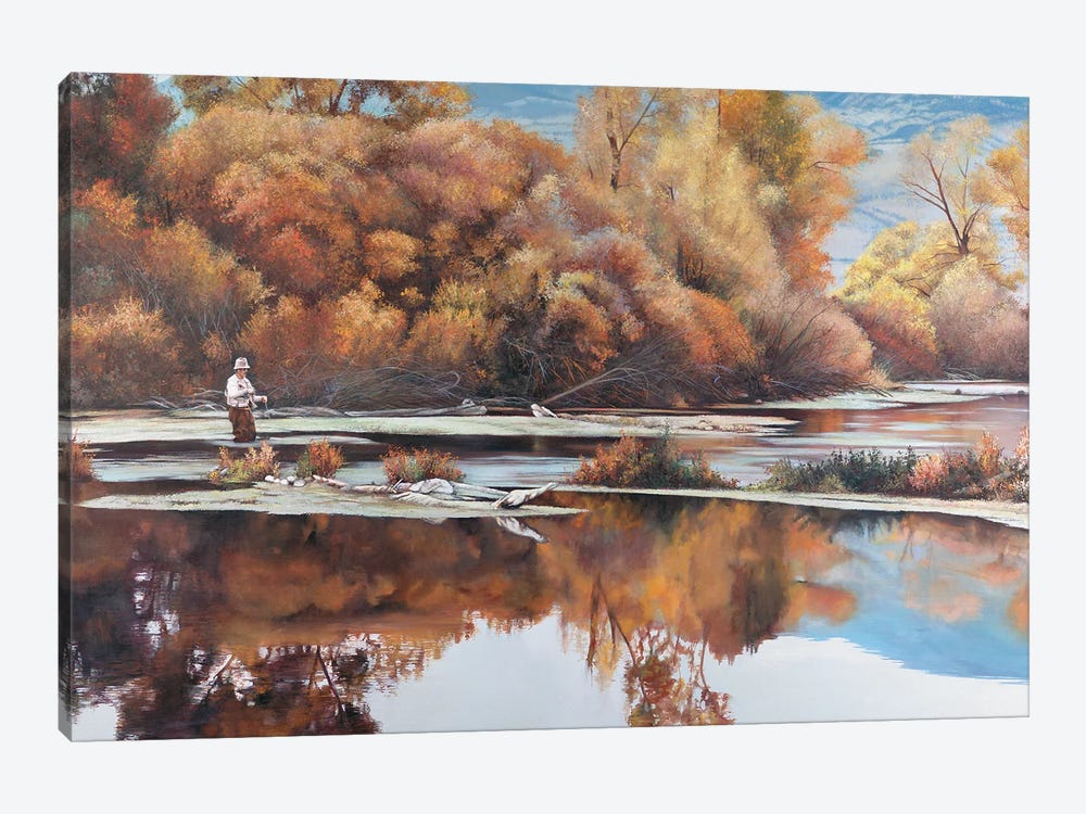 Reflections On A Fall Day by Shirley Cleary 1-piece Canvas Artwork