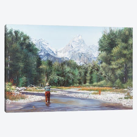 Snake River Near Cottonwood Creek Canvas Print #SCY65} by Shirley Cleary Canvas Art Print