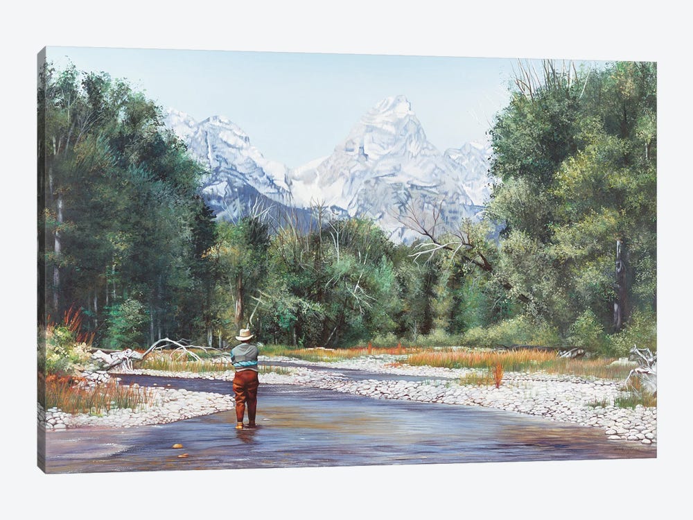 Snake River Near Cottonwood Creek by Shirley Cleary 1-piece Canvas Artwork