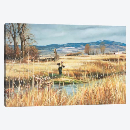 Spring Creek Canvas Print #SCY66} by Shirley Cleary Art Print