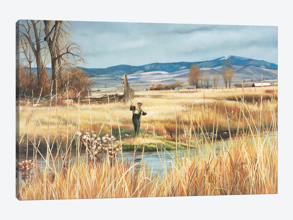 Spring Creek by Shirley Cleary 1-piece Canvas Art Print