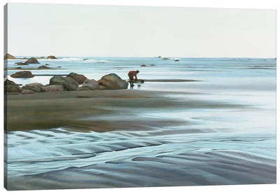 Tide Pools At Dawn Landscape Canvas Art Print