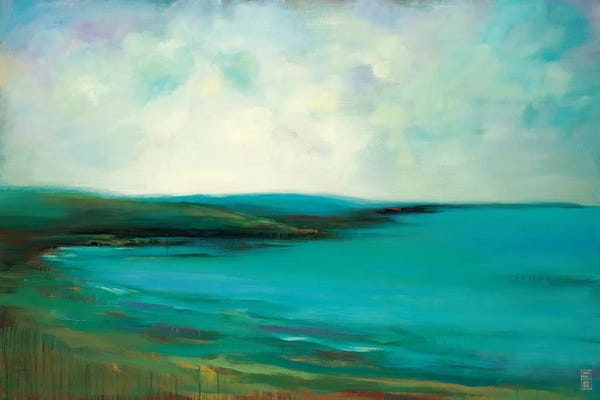 Teal Abstract Art: The Sound by Stacy D'Aguiar