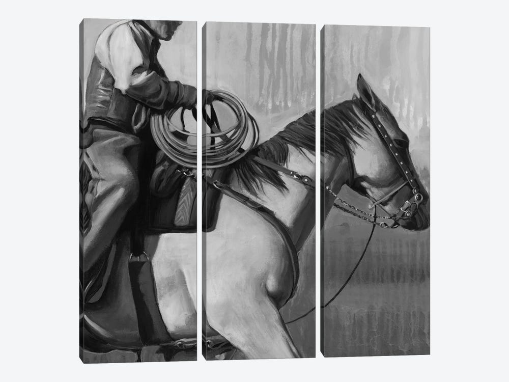 The Search I In Black & White by Stacy DAguiar 3-piece Canvas Art Print