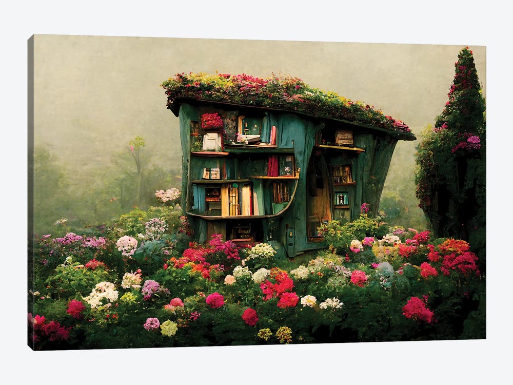 Cassies Hidden Reading Cottage by Beth Sheridan 1-piece Art Print