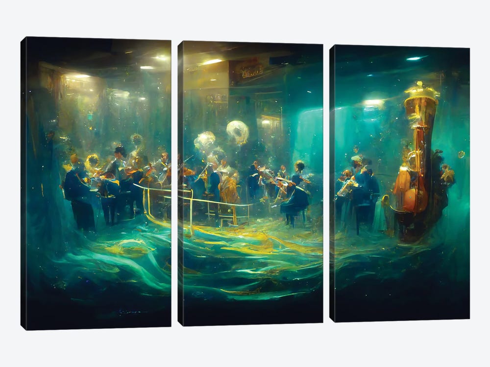 FantaSEA Orchestra by Beth Sheridan 3-piece Canvas Wall Art