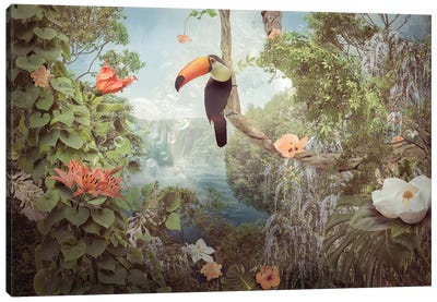 Jungle Fantasy I Canvas Art Print - Toucan Art