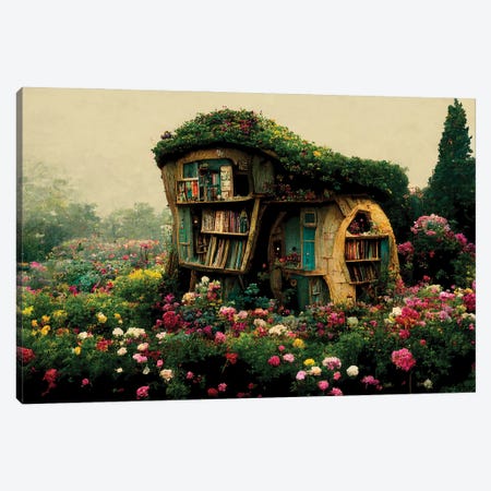 Laia's Hidden Reading Cottage Canvas Print #SDB40} by Beth Sheridan Canvas Artwork