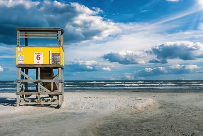 Life Guard Tower by Beth Sheridan art print