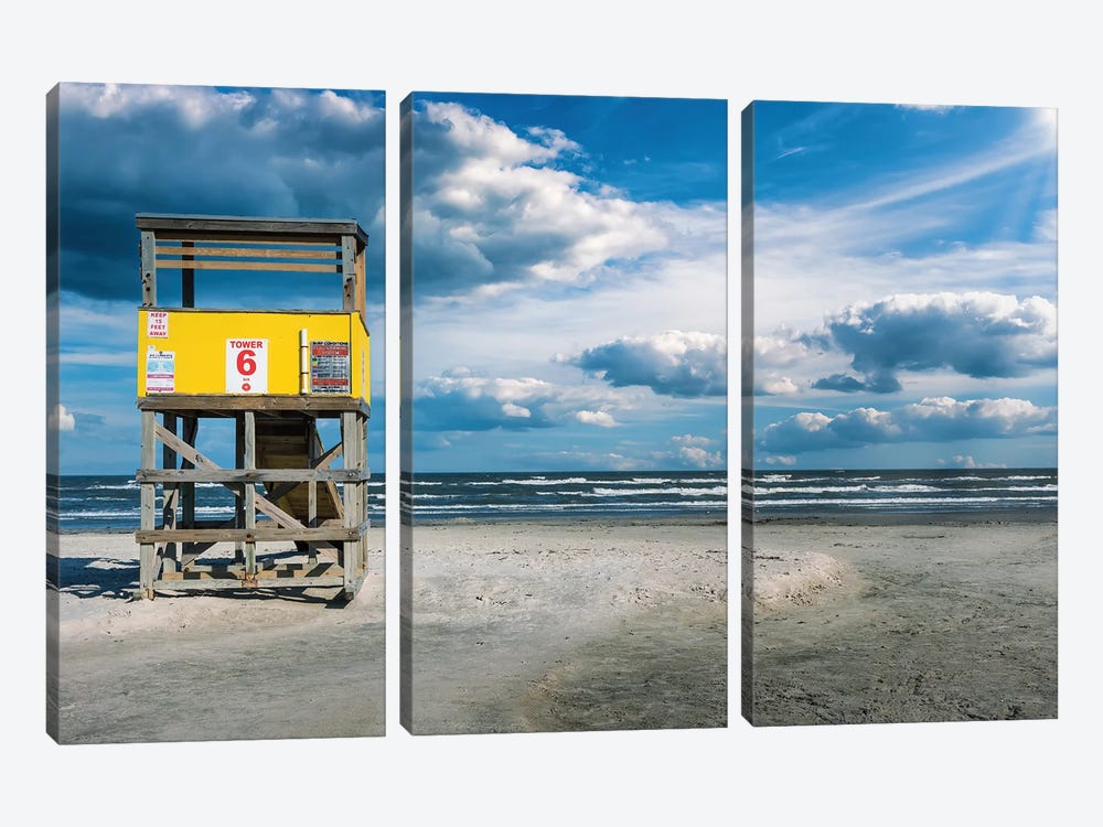 Life Guard Tower by Beth Sheridan 3-piece Canvas Art