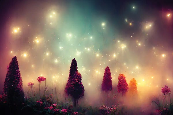 Beth Sheridan: Magical Garden Evening by Beth Sheridan