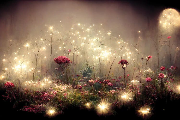 Magical Moonrise In The Garden