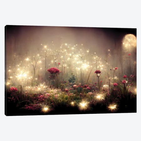 Magical Moonrise In The Garden Canvas Print #SDB49} by Beth Sheridan Canvas Artwork