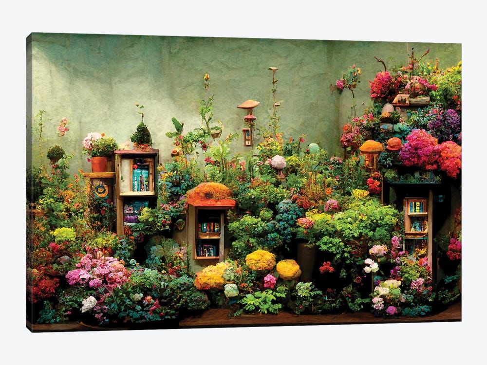 Planting Of The Books by Beth Sheridan 1-piece Canvas Wall Art