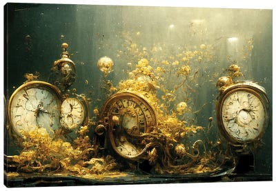 Time And Tide Canvas Art Print - Clock Art
