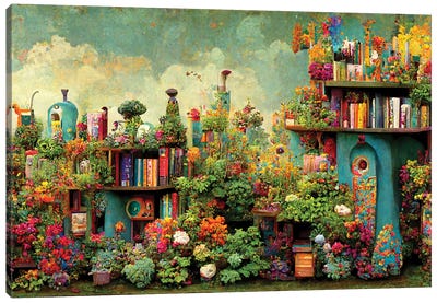 Where The Books Grow Canvas Art Print - Book Art
