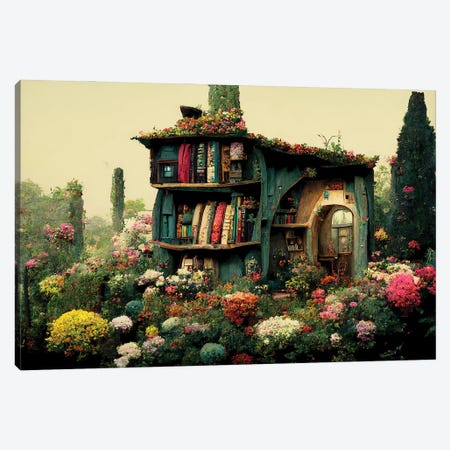 Zara's Hidden Reading Cottage Canvas Print #SDB75} by Beth Sheridan Canvas Artwork