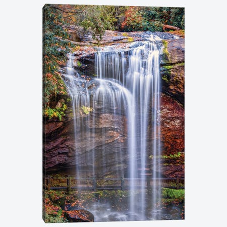 Smoky Mountains Autumn Waterfall Canvas Print #SDB79} by Beth Sheridan Canvas Print