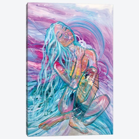 Siren Of The Sea Canvas Print #SDD19} by Sarah Dalesandro Art Print