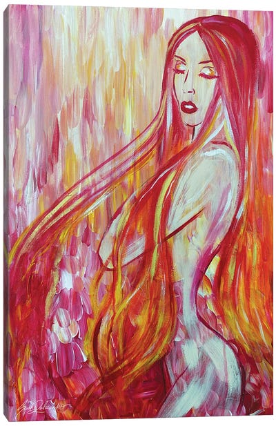 Fire In Her Veins Canvas Art Print