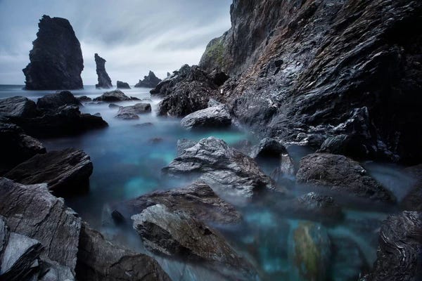 Rocky Beaches: Turquoise I by Sebastien Del Grosso