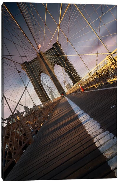 Brooklyn Bridge Web Canvas Art Print - Brooklyn Art