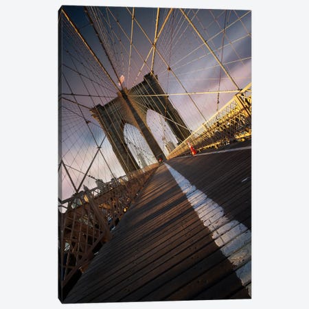 Brooklyn Bridge Web Canvas Print #SDG10} by Sebastien Del Grosso Canvas Art