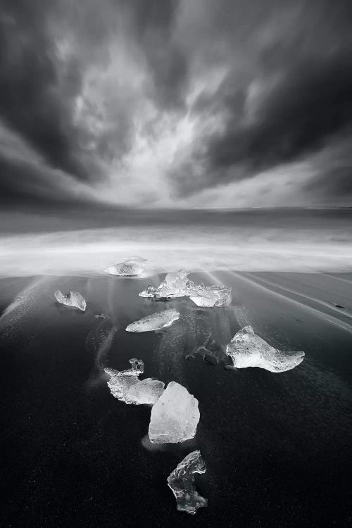 White Diamonds On Black Sand