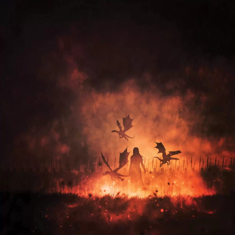 Mother Of Dragons by Sebastien Del Grosso wall art