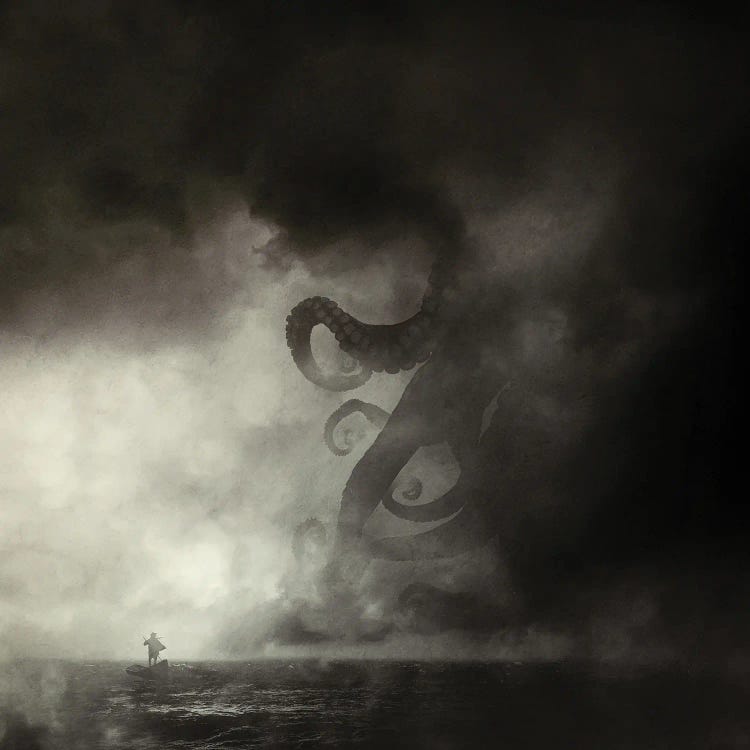 Guardian Of The Abyss by Sebastien Del Grosso wall art