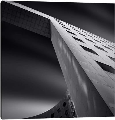 Lines & Curves II Canvas Art Print - Black & White Cityscapes