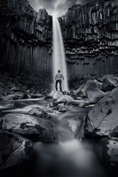 Tha Dark Svartifoss by Sebastien Del Grosso art print