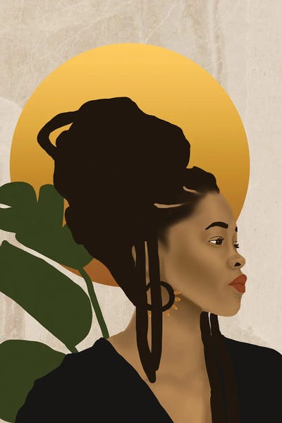 Tropical Leaves: Orange Sun by Sarah Dahir