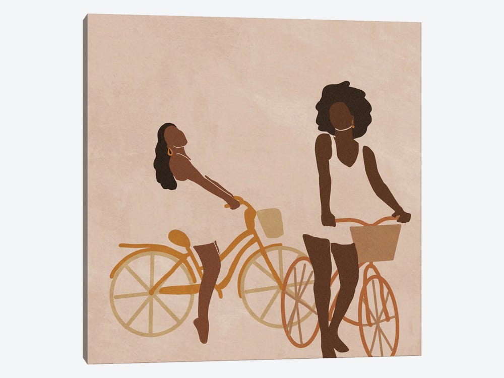 Biking by Sarah Dahir 1-piece Canvas Print