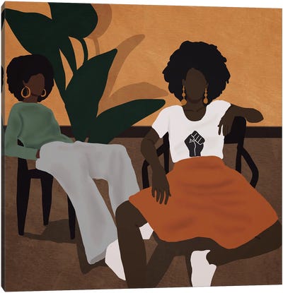 Tired Girls Canvas Art Print - Black Lives Matter Art