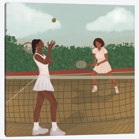 Tennis Canvas Print #SDH75} by Sarah Dahir Canvas Artwork