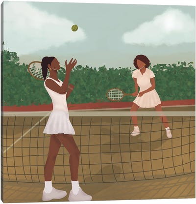 Tennis Canvas Art Print - Sarah Dahir
