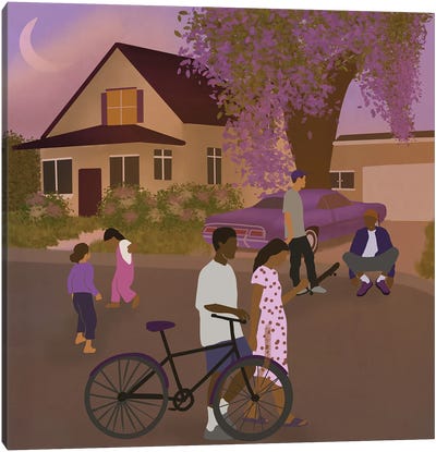 Purple Canvas Art Print - Black Joy