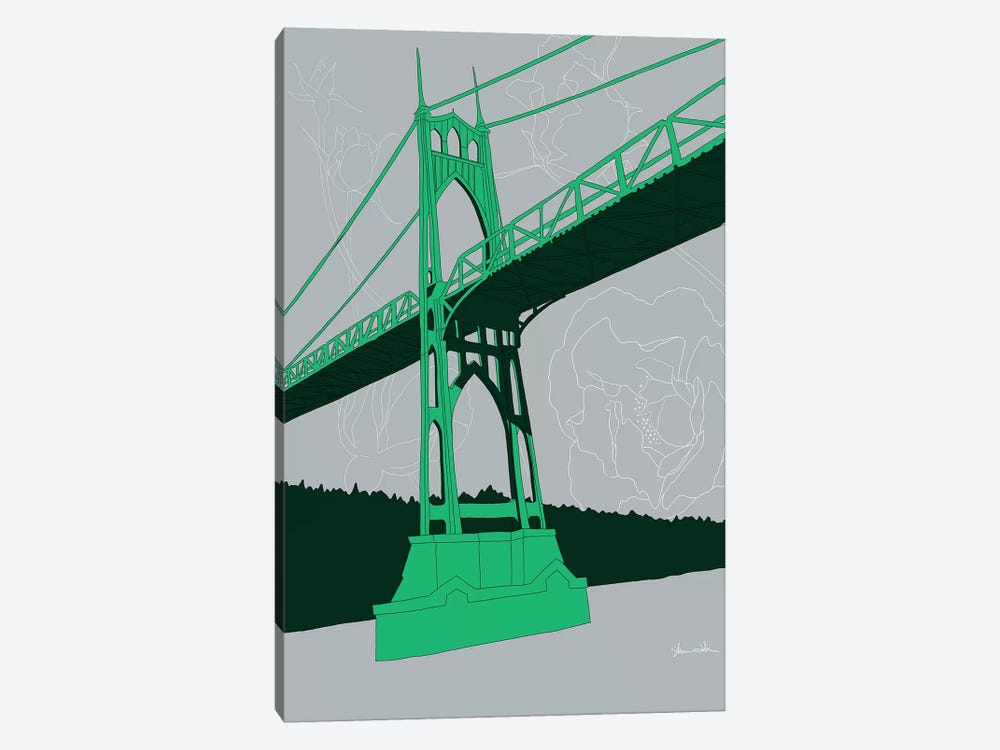 St. Johns Bridge - Portland by Shane Donahue 1-piece Canvas Print