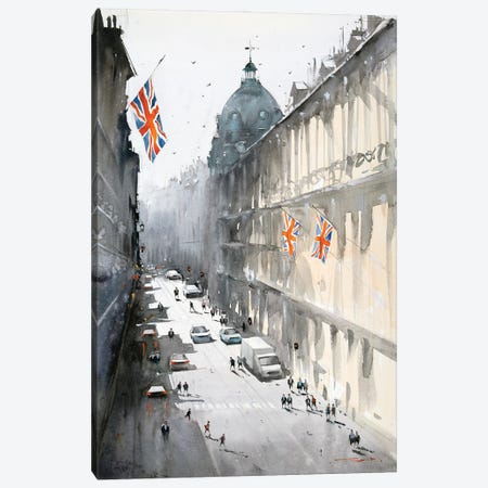 A Sunny Day In Oxford Circus Canvas Print #SDP11} by Swarup Dandapat Art Print