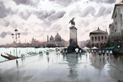 Man On The Horse, Venice by Swarup Dandapat art print