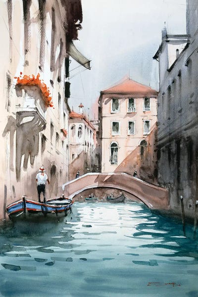 Sailing Through Venice Canals by Swarup Dandapat art print