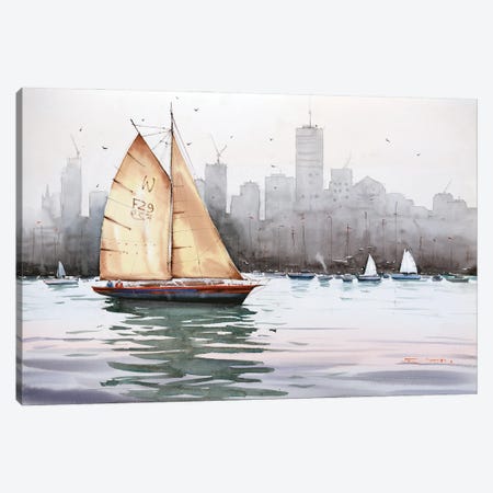 Catching The Wind In My Sails Canvas Print #SDP14} by Swarup Dandapat Canvas Art