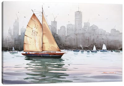 Catching The Wind In My Sails Canvas Art Print - Swarup Dandapat
